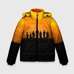 Куртка зимняя для мальчика Red Dead Redemption: Orange Sun, цвет: 3D-светло-серый