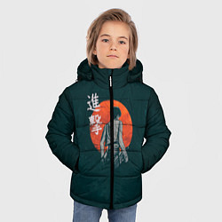 Куртка зимняя для мальчика Восточный воин, цвет: 3D-светло-серый — фото 2