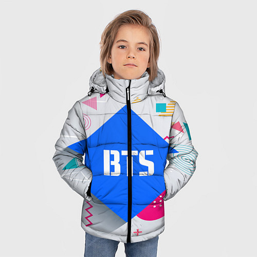 Зимняя куртка для мальчика BTS Geometry / 3D-Красный – фото 3