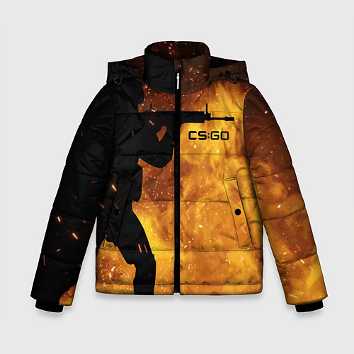 Зимняя куртка для мальчика CS:GO Dark Fire / 3D-Черный – фото 1