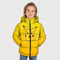 Куртка зимняя для мальчика Удивленный Пикачу, цвет: 3D-красный — фото 2