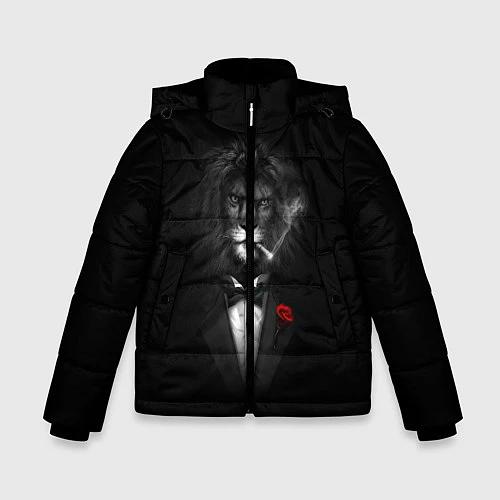 Зимняя куртка для мальчика Мистер Лев / 3D-Черный – фото 1