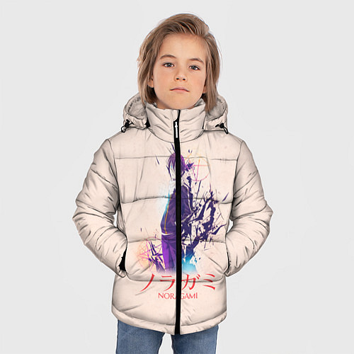Зимняя куртка для мальчика Бездомный Бог / 3D-Светло-серый – фото 3
