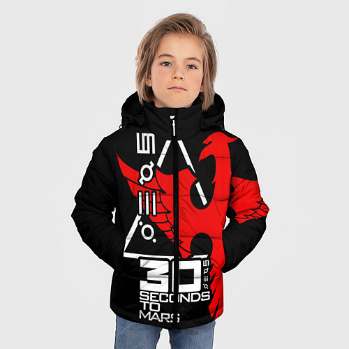 Зимняя куртка для мальчика 30 Seconds to Mars / 3D-Красный – фото 3