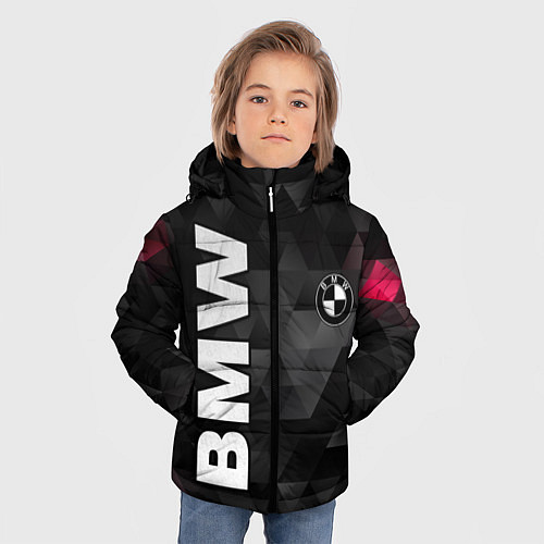 Зимняя куртка для мальчика BMW: Polygon / 3D-Красный – фото 3