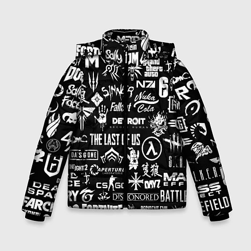 Зимняя куртка для мальчика Истинный геймер / 3D-Черный – фото 1