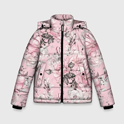 Зимняя куртка для мальчика Розовые розы