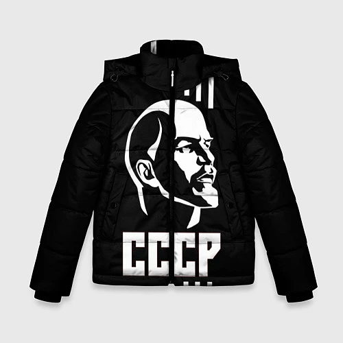 Зимняя куртка для мальчика СССР Ленин / 3D-Черный – фото 1