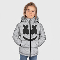 Куртка зимняя для мальчика Marshmello: Grey Face, цвет: 3D-черный — фото 2