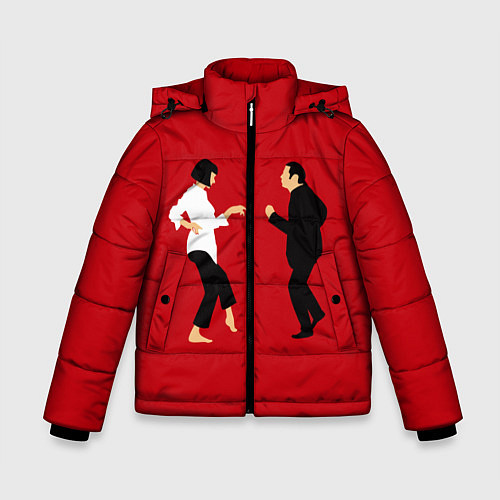Зимняя куртка для мальчика Криминальное чтиво / 3D-Черный – фото 1