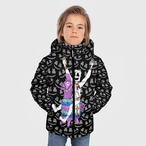 Зимняя куртка для мальчика Marshmello x Llama / 3D-Светло-серый – фото 3