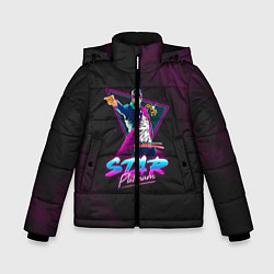 Куртка зимняя для мальчика JoJo: Star Platinum, цвет: 3D-черный