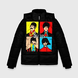 Куртка зимняя для мальчика The Beatles: Pop Art, цвет: 3D-светло-серый