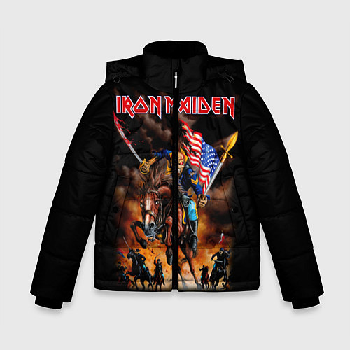 Зимняя куртка для мальчика Iron Maiden: USA Warriors / 3D-Красный – фото 1