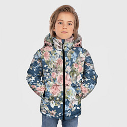 Куртка зимняя для мальчика Цветущие розы, цвет: 3D-черный — фото 2
