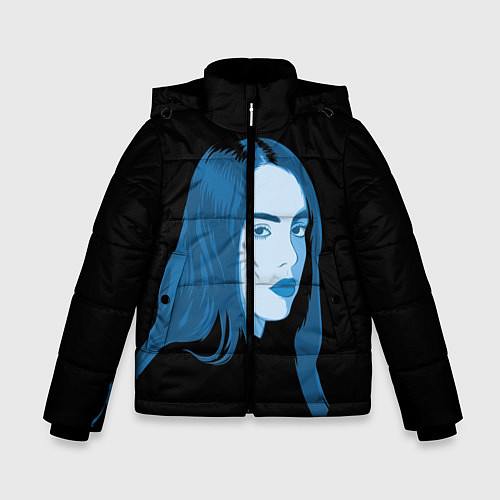 Зимняя куртка для мальчика Billie Eilish: Blue Style / 3D-Черный – фото 1