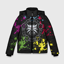 Куртка зимняя для мальчика Ведьмак: Сила стихий, цвет: 3D-черный