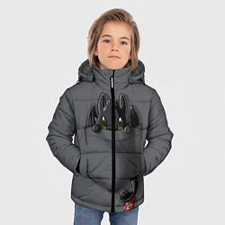 Куртка зимняя для мальчика Фурия в кармане, цвет: 3D-светло-серый — фото 2