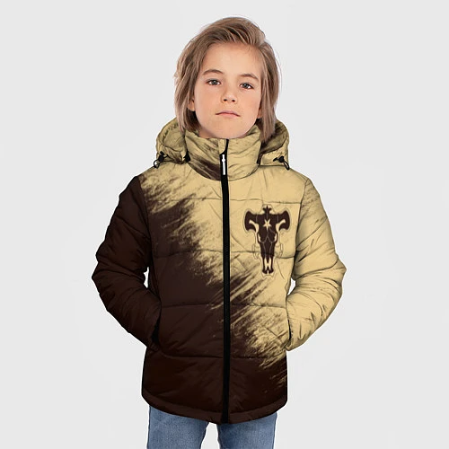 Зимняя куртка для мальчика Black Clover / 3D-Светло-серый – фото 3