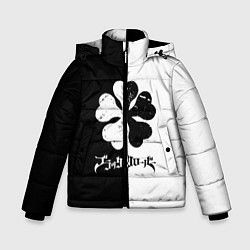Куртка зимняя для мальчика Чёрный клевер, цвет: 3D-черный