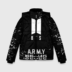 Куртка зимняя для мальчика BTS ARMY, цвет: 3D-черный