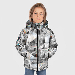 Куртка зимняя для мальчика Бриллиантовый блеск, цвет: 3D-черный — фото 2