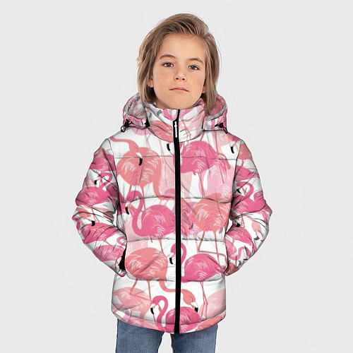 Зимняя куртка для мальчика Рай фламинго / 3D-Красный – фото 3