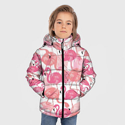 Куртка зимняя для мальчика Рай фламинго, цвет: 3D-черный — фото 2