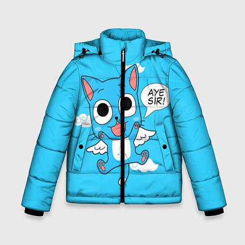 Зимняя куртка для мальчика Fairy Tail: Happy / 3D-Черный – фото 1