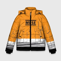 Куртка зимняя для мальчика Muse: Orange Mood, цвет: 3D-светло-серый