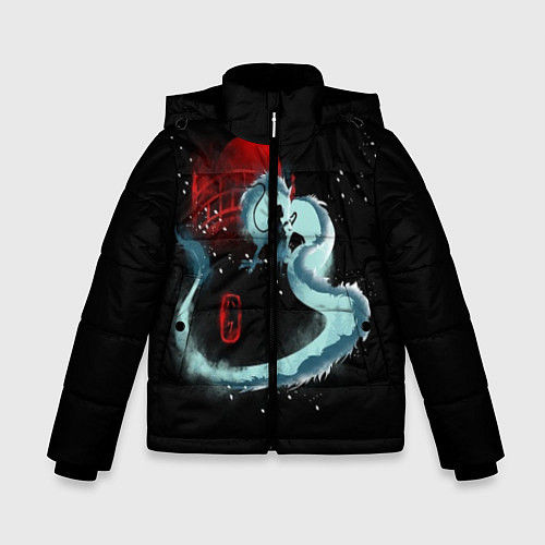 Зимняя куртка для мальчика Унесенные Призраками / 3D-Черный – фото 1