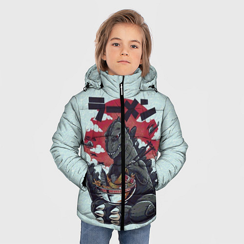 Зимняя куртка для мальчика Blue Godzilla / 3D-Светло-серый – фото 3