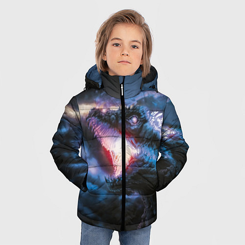 Зимняя куртка для мальчика Годзилла / 3D-Красный – фото 3