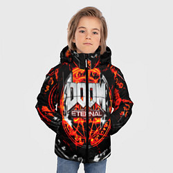 Куртка зимняя для мальчика DOOM ETERNAL, цвет: 3D-красный — фото 2