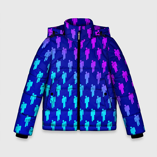 Зимняя куртка для мальчика Billie Eilish: Violet Pattern / 3D-Черный – фото 1