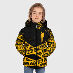 Куртка зимняя для мальчика BILLIE EILISH: Yellow & Black Tape, цвет: 3D-черный — фото 2
