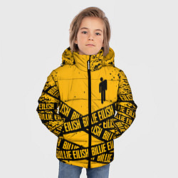 Куртка зимняя для мальчика BILLIE EILISH: Yellow Tape, цвет: 3D-черный — фото 2