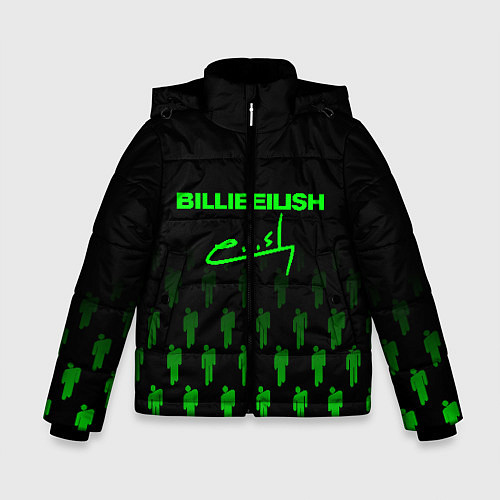 Зимняя куртка для мальчика Billie Eilish: Green & Black Autograph / 3D-Черный – фото 1