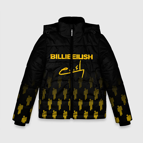 Зимняя куртка для мальчика Billie Eilish: Yellow & Black Autograph / 3D-Черный – фото 1