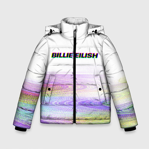 Зимняя куртка для мальчика BILLIE EILISH: White Glitch / 3D-Черный – фото 1