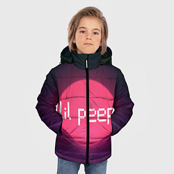 Куртка зимняя для мальчика Lil peepLogo, цвет: 3D-черный — фото 2