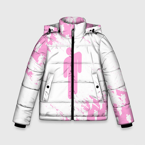 Зимняя куртка для мальчика Billie Eilish: Pink Style / 3D-Черный – фото 1