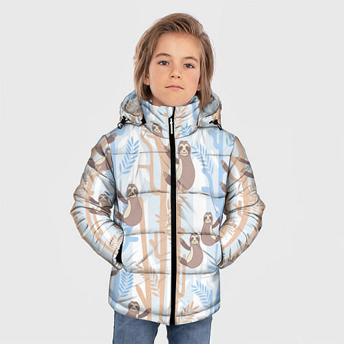 Зимняя куртка для мальчика Ленивец стайл / 3D-Красный – фото 3