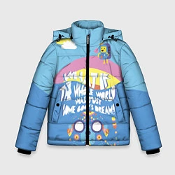 Куртка зимняя для мальчика Время приключений, цвет: 3D-светло-серый