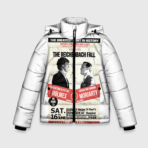 Зимняя куртка для мальчика The reichenbach fall / 3D-Черный – фото 1