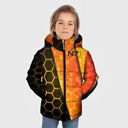 Куртка зимняя для мальчика Mass Effect N7, цвет: 3D-красный — фото 2