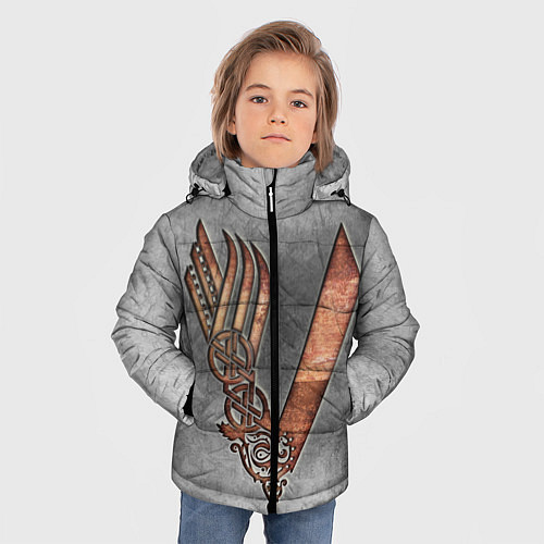 Зимняя куртка для мальчика Vikings / 3D-Светло-серый – фото 3