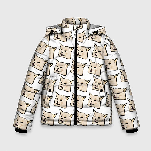 Зимняя куртка для мальчика Woman yelling at cat / 3D-Черный – фото 1