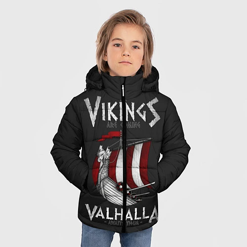 Зимняя куртка для мальчика Vikings Valhalla / 3D-Красный – фото 3