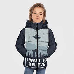 Куртка зимняя для мальчика I want to believe, цвет: 3D-светло-серый — фото 2